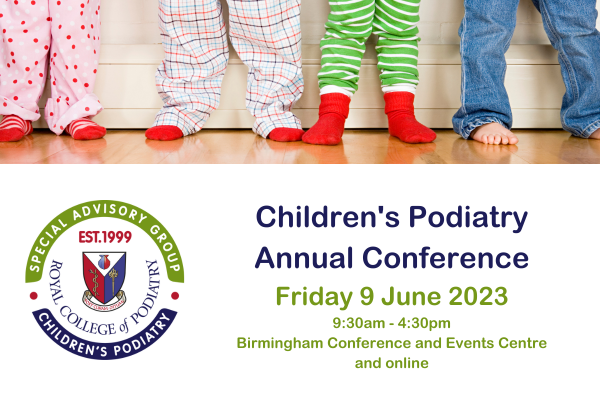 Children's Podiatry Annual Conference Friday 9 June 2023  600 x 400